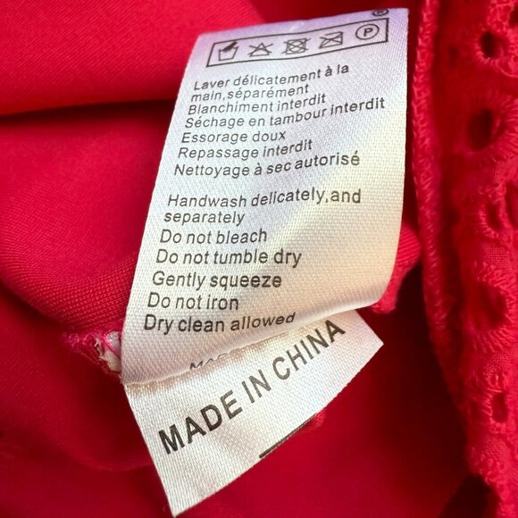 Maje Eyelet Scuba Fit & Flare Mini Dress Women's 2 Medium Pink Cocktail Party - Picture 13 of 13